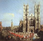 Canaletto London: Westminster Abbey, with a Procession of Knights of the Bath  f China oil painting reproduction