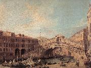Canaletto Grand Canal: The Rialto Bridge from the South f China oil painting reproduction