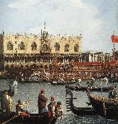 Canaletto Return of the Bucentoro to the Molo on Ascension Day (detail) d China oil painting reproduction