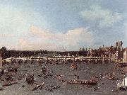 Canaletto London: Westminster Bridge from the North on Lord Mayor s Day China oil painting reproduction