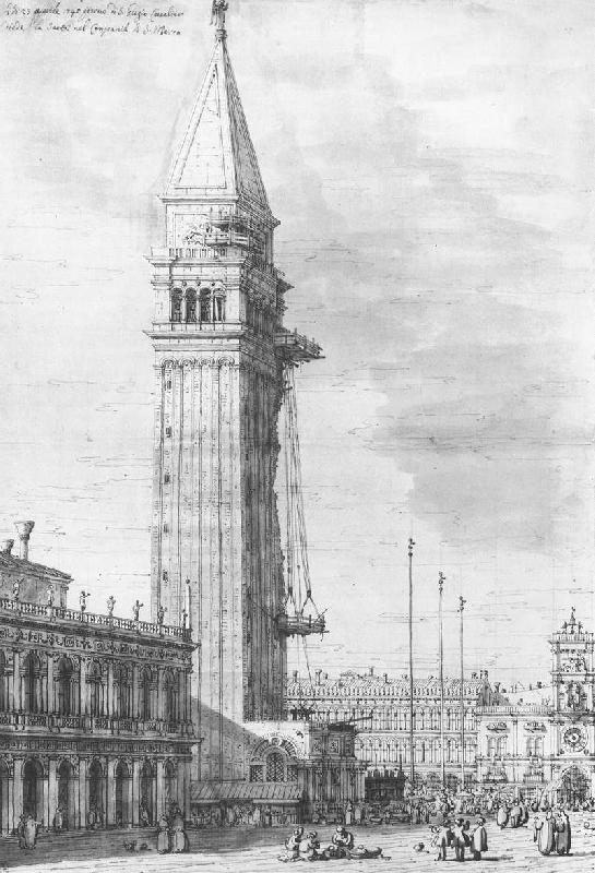 Canaletto The Piazzetta: Looking North, the Campanile under Repair bdr China oil painting art