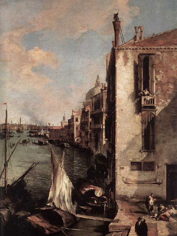 Canaletto Grand Canal, Looking East from the Campo San Vio (detail) fd China oil painting art