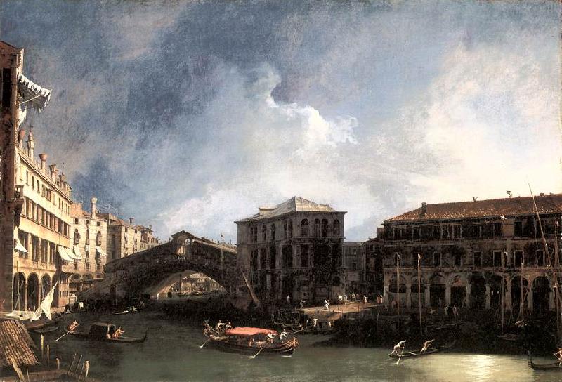 Canaletto The Grand Canal near the Ponte di Rialto sdf China oil painting art