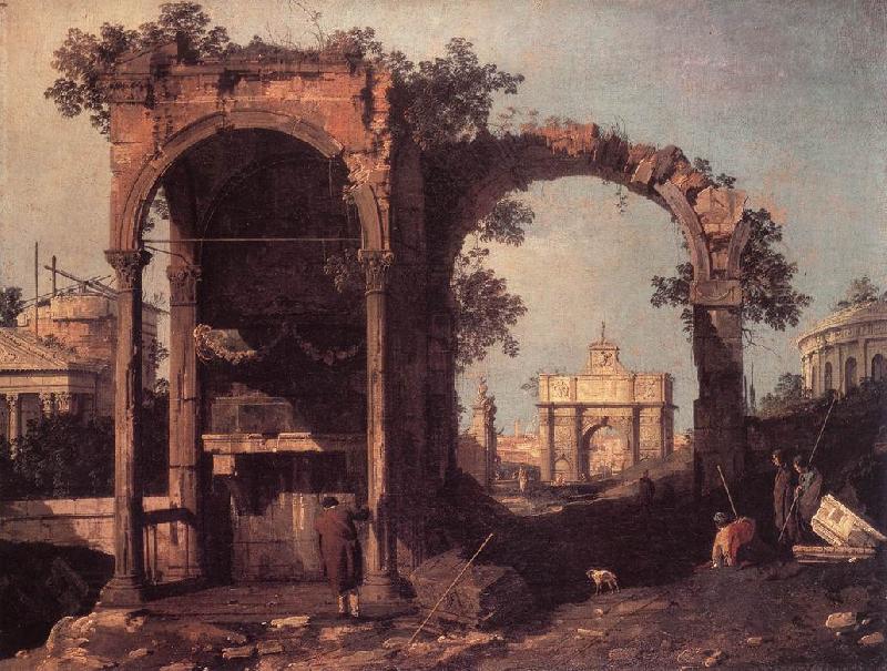 Canaletto Capriccio: Ruins and Classic Buildings ds China oil painting art