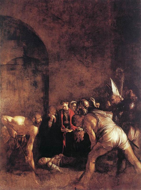 Caravaggio Burial of St Lucy fg