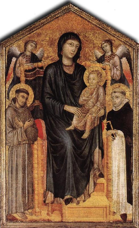 Cimabue Madonna Enthroned with the Child, St Francis St. Domenico and two Angels dfg China oil painting art