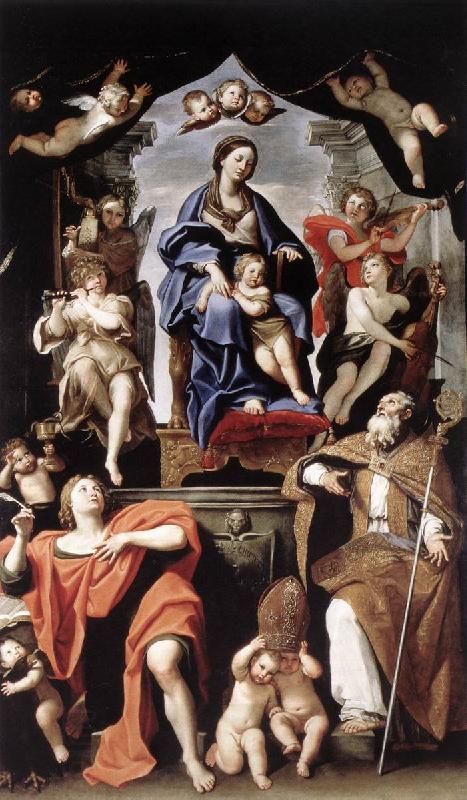 Domenichino Madonna and Child with St Petronius and St John the Baptist dg China oil painting art