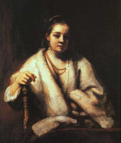 Rembrandt Portrait of Hendrickje Stoffels China oil painting art