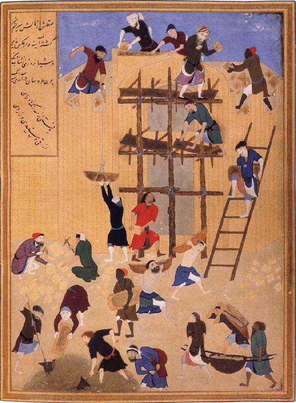 Bihzad Building ot Castle Khawarnaq,wherein the chamber of the seven icons will be hidden China oil painting art