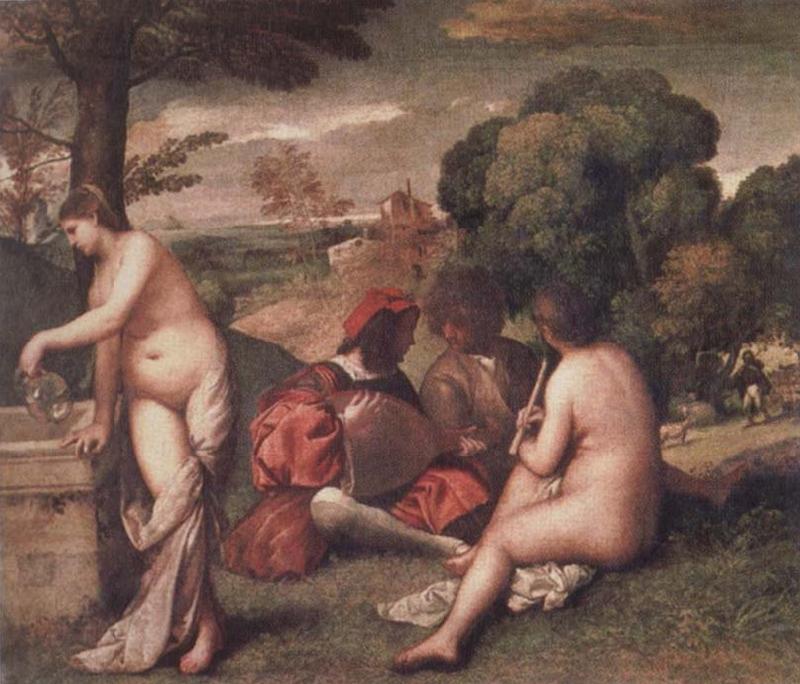 Giorgione The Pastoral Concert China oil painting art