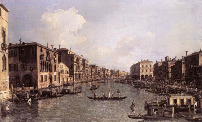 Canaletto Grand Canal: Looking South-East from the Campo Santa Sophia to the Rialto Bridge China oil painting art