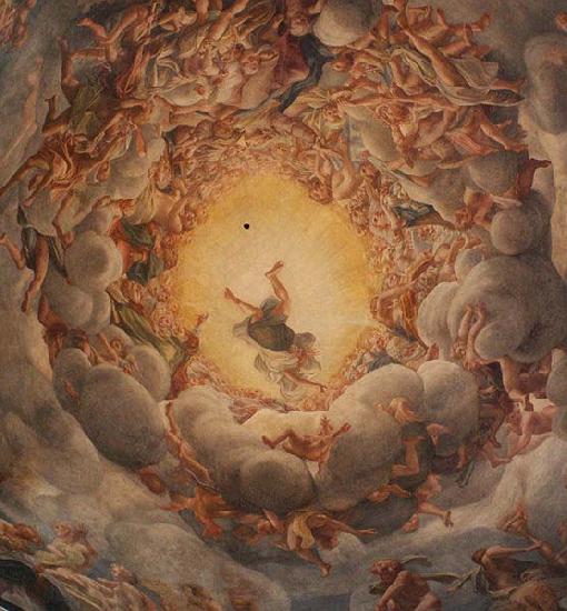 Correggio Correggio famous frescoes in Parma seems to melt the ceiling of the cathedral and draw the viewer into a gyre of spiritual ecstasy. oil painting picture