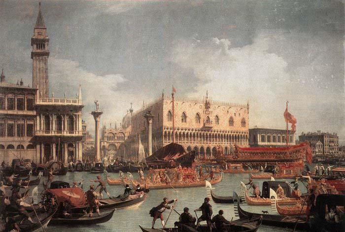 Canaletto The Bucintore Returning to the Molo on Ascension Day c China oil painting art