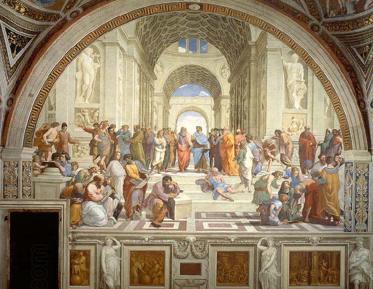 Raphael The School of Athens, Stanza della Segnatura China oil painting art