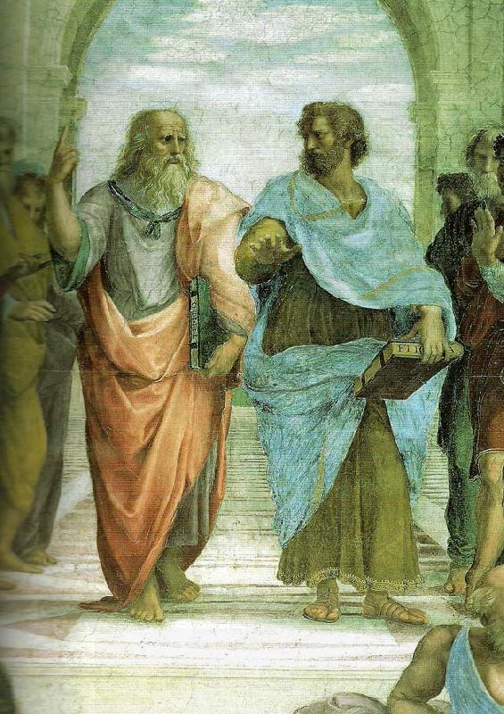 Raphael plato and aristotle detail of the school of athens China oil painting art