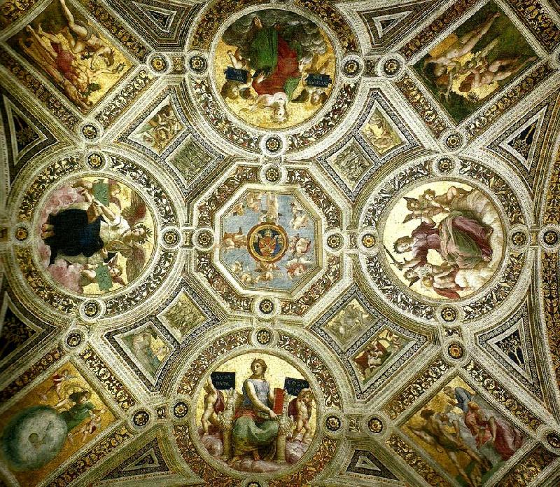 Raphael the ceiling of the stanza della segnatura, vatican palace
