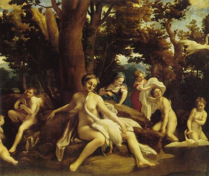 Correggio Leda mit dem Schwan