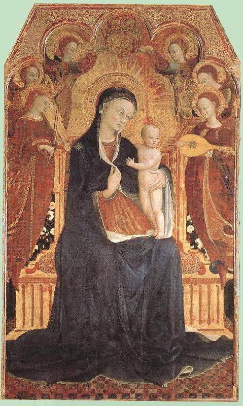 SASSETTA Virgin and Child Adored by Six Angels China oil painting art